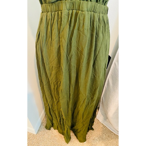 NEW Lulus Maxi Open Back Olive Green Dress - Picture 5 of 8